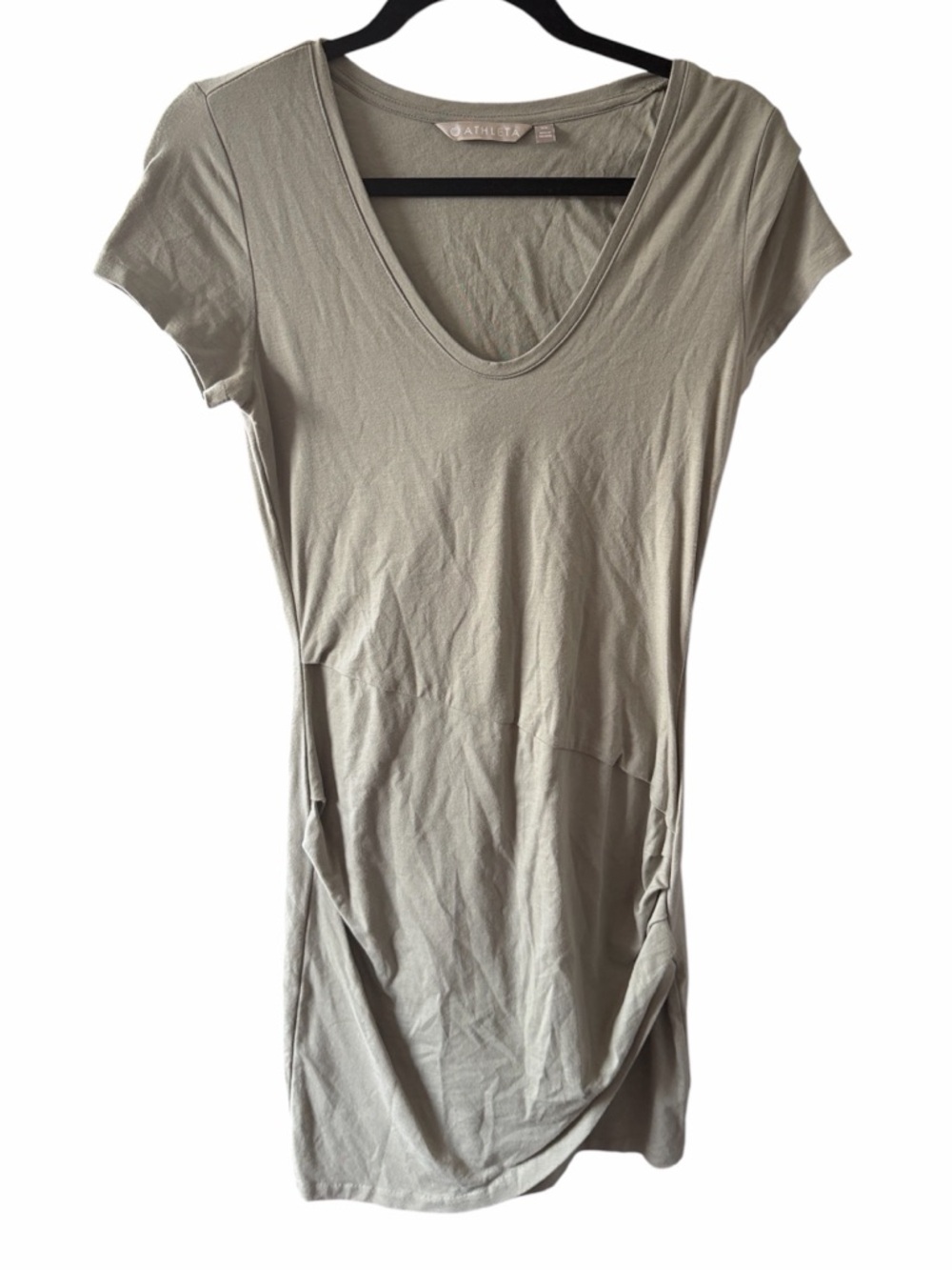 athleta gray Scoop Neck Short Sleeve dress size xs